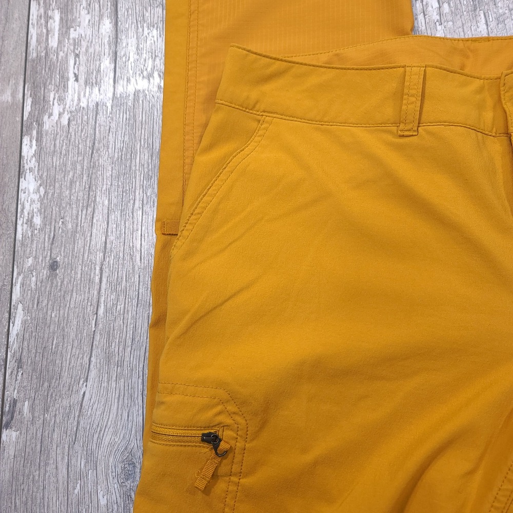 The North Face Wandur Cargo Pants Women 6 Yellow Ripstop Hiking Outdoor Straight - Picture 5 of 10